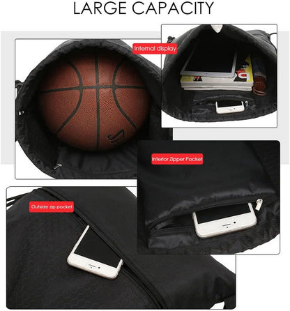 Water-Resistant Drawstring Sports Backpack