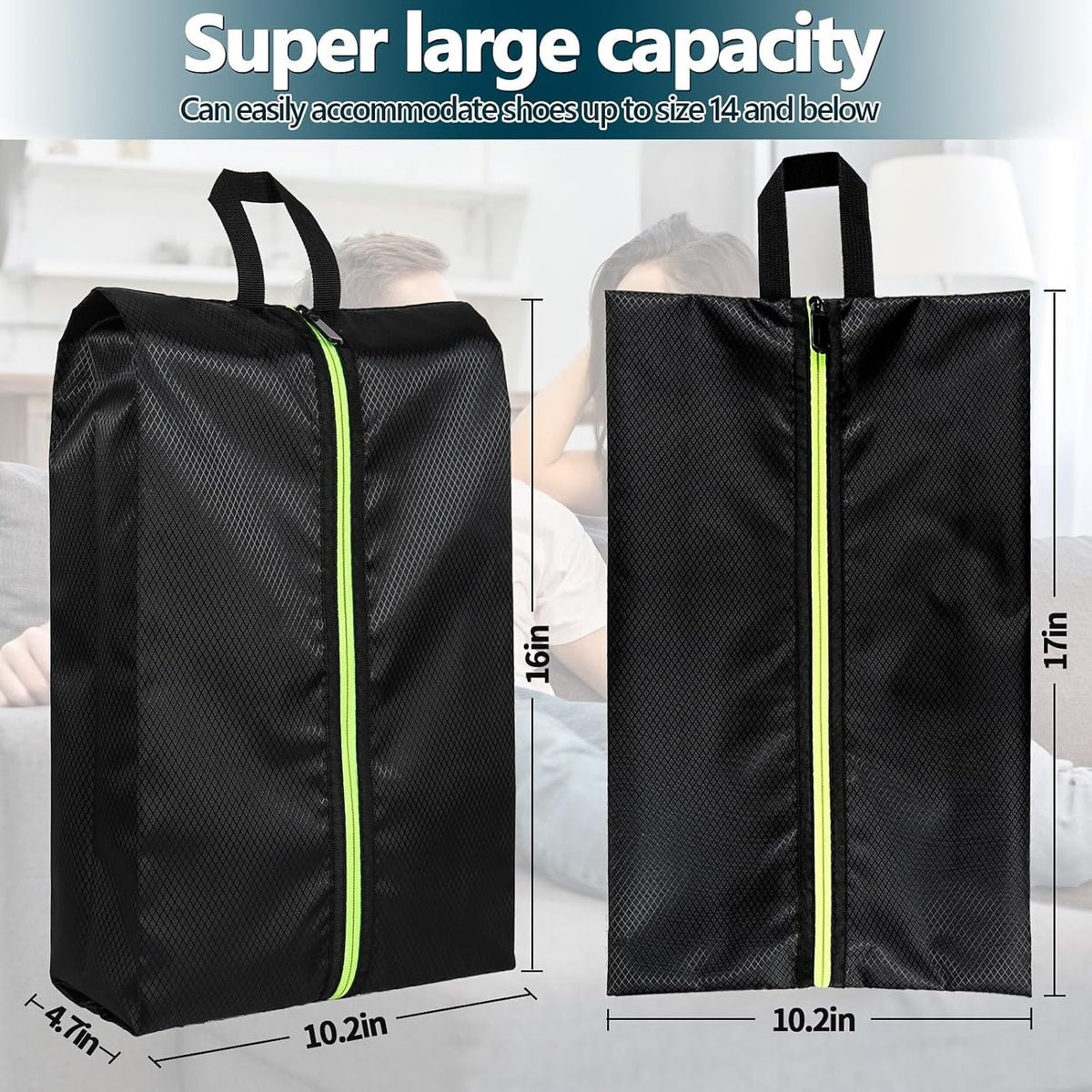Set of 3 Large Travel Shoe Bags