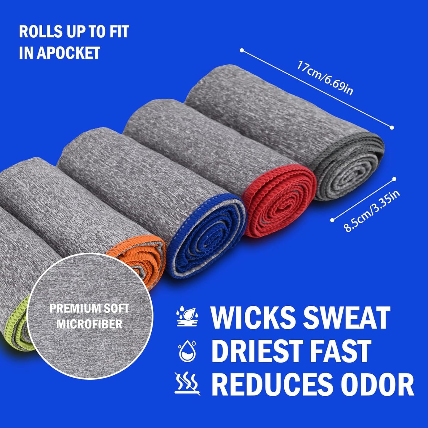 Microfibre Quick-Dry Gym Towels – Pack of 5