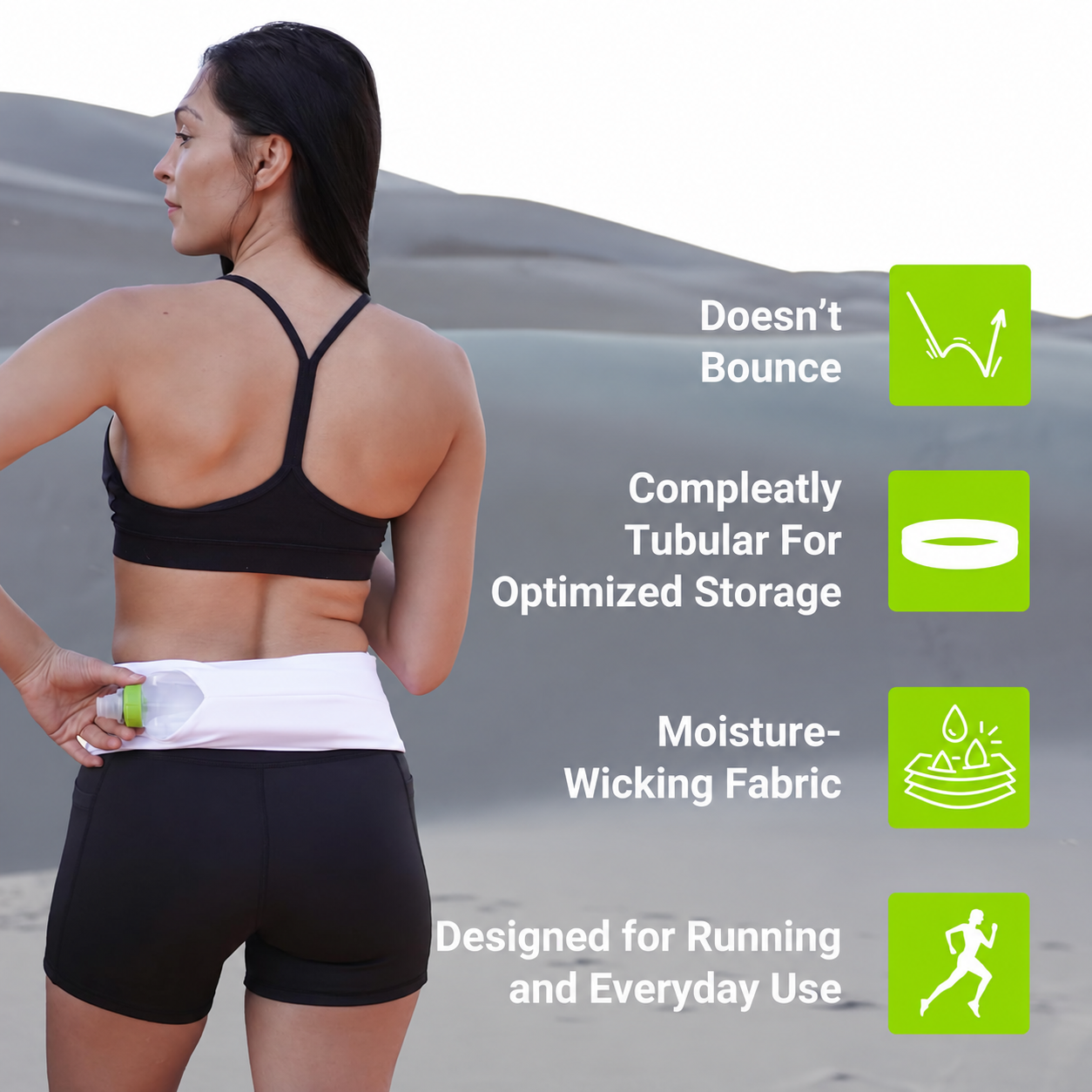 Running Waist Belt with Storage Pockets
