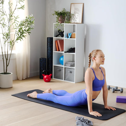 Extra-Thick Yoga and Exercise Mat with Carry Strap