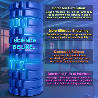 Textured Foam Roller for Exercise and Stretching