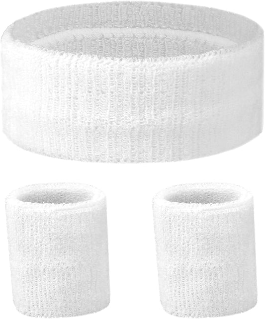 Sports Headband and Wristband Set – 3 Pieces