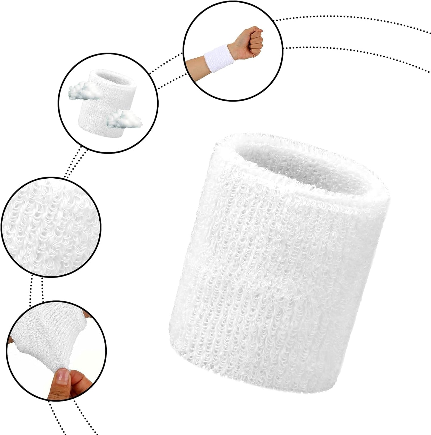 Sports Headband and Wristband Set – 3 Pieces